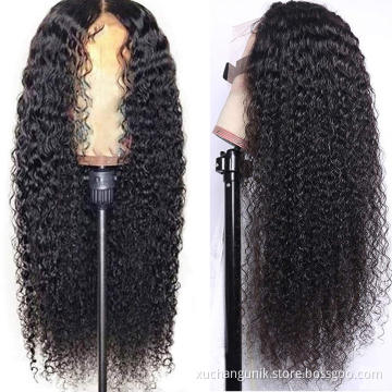 Uniky 150% 180% Density Kinky Straight Human Hair Wigs Lace Front Wigs Kinky Straight 13x6 Lace Frontal Human Hair Wigs